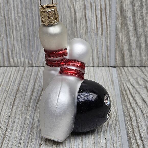 OWC Old World Christmas Bowling Pins Ball Glass Ornament Vintage Decor Gift‎ 4in - Picture 5 of 10